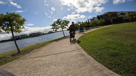 Cruising the pathways.