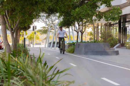 sustainable travel - riding to work