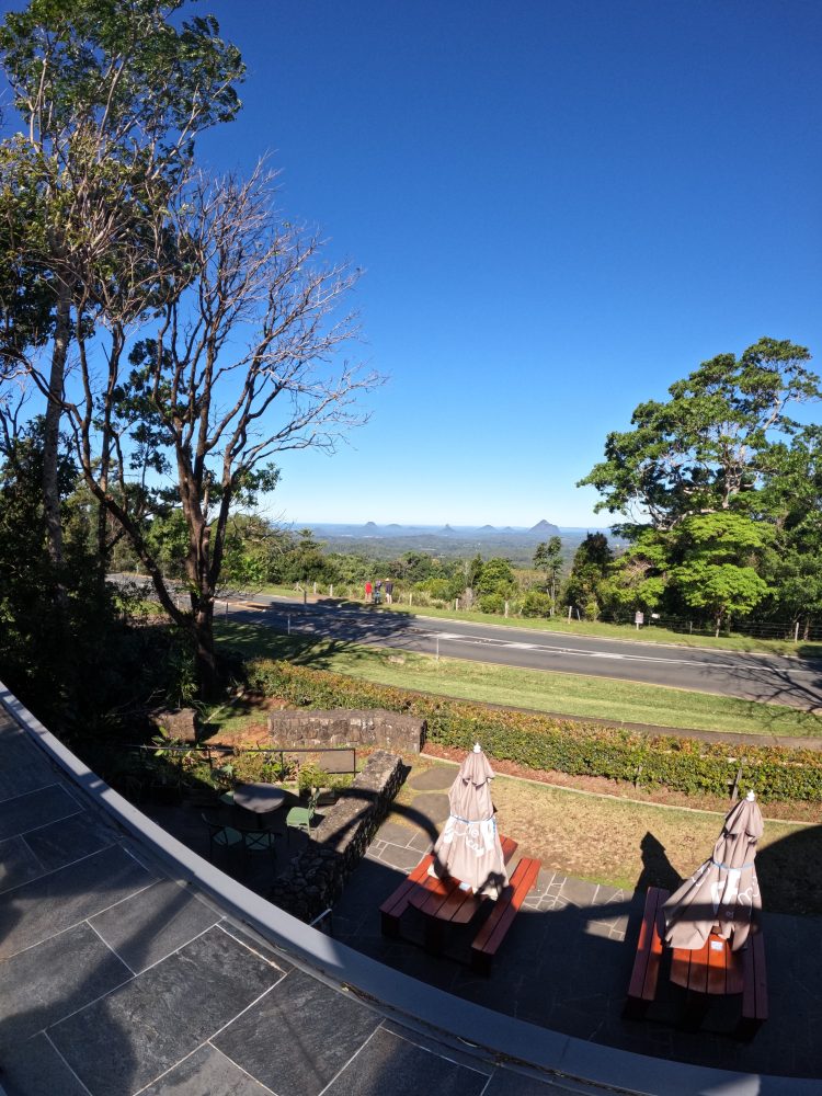 View from Mary Cairncross Scenic Reserve lookout near Maleny, a popular e-bike cycling destination
