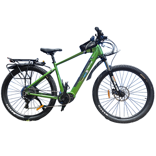 Ascent X mid-drive hardtail e-MTB with 29-inch wheels and front suspension on Sunshine Coast mountain bike trail